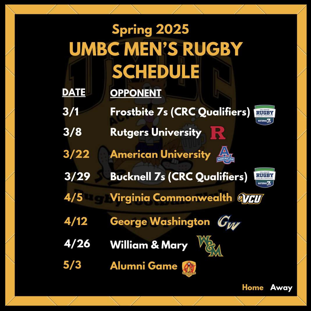UMBC Rugby Spring 2025 Schedule